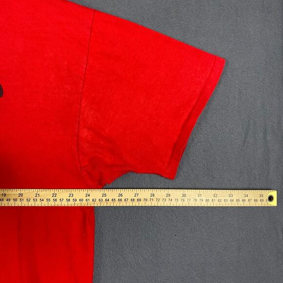 VTG Chicago Bulls T-Shirt Mens 2XL Red Single Stitch Hanes Beefy NBA USA 90s - Picture 10 of 14